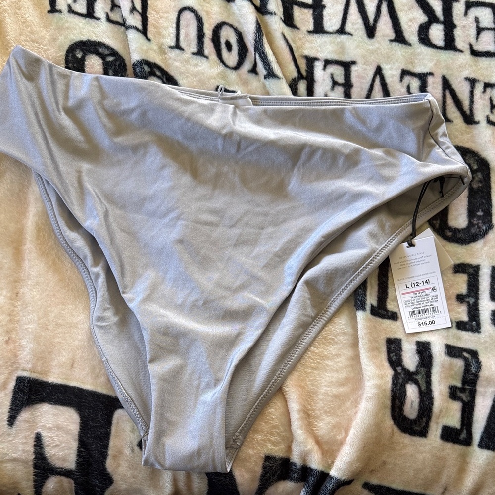 Shade & Shore Silver Bikini Bottom